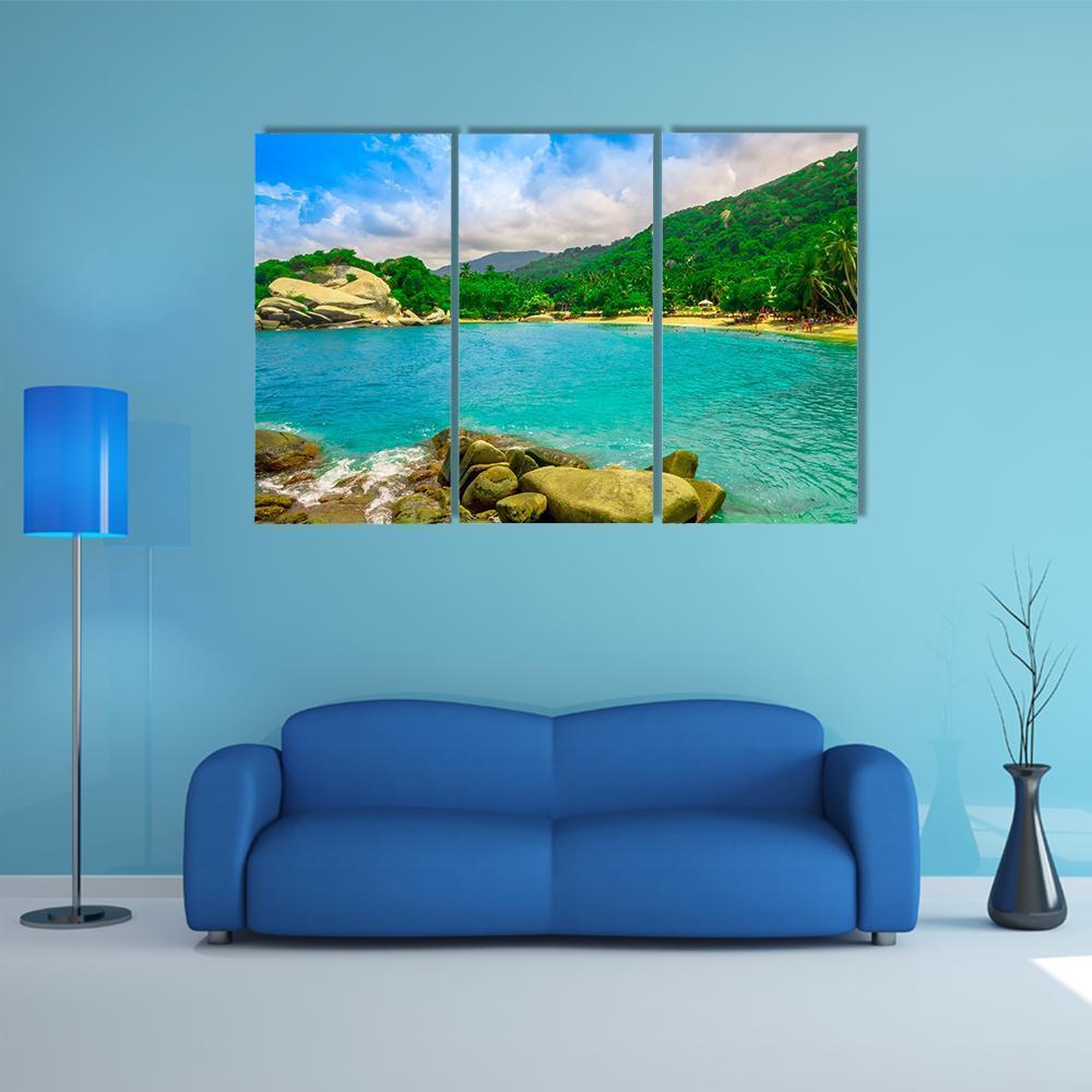 View Of Beach At Cabo San Juan Canvas Wall Art-3 Horizontal-Gallery Wrap-37" x 24"-Tiaracle