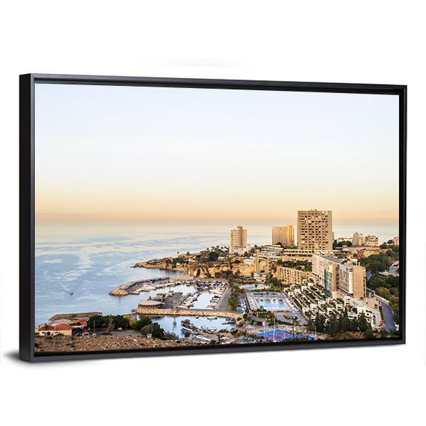 View Of Beirut Canvas Wall Art-3 Horizontal-Gallery Wrap-25" x 16"-Tiaracle