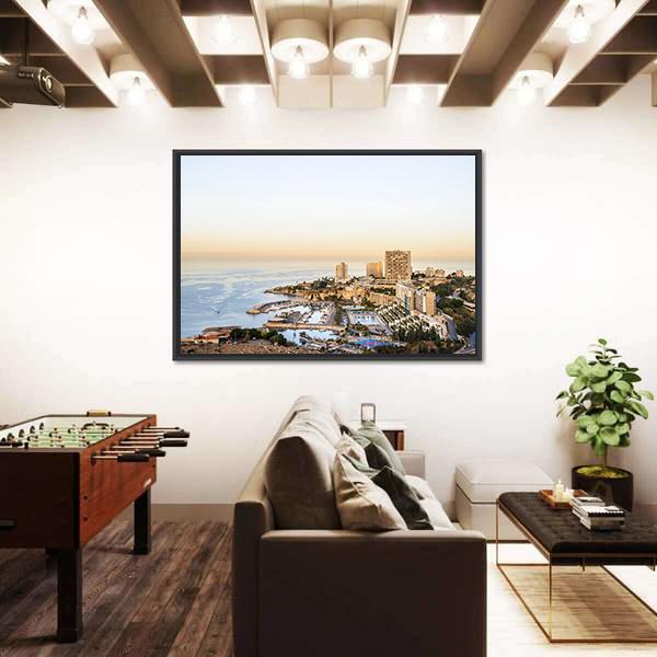 View Of Beirut Canvas Wall Art-3 Horizontal-Gallery Wrap-25" x 16"-Tiaracle