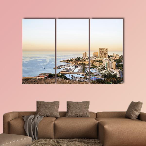 View Of Beirut Canvas Wall Art-3 Horizontal-Gallery Wrap-37" x 24"-Tiaracle
