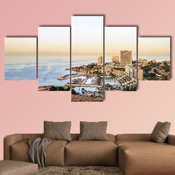 View Of Beirut Canvas Wall Art-5 Star-Gallery Wrap-62" x 32"-Tiaracle