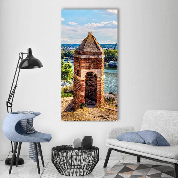 View Of Belgrade And River Sava Vertical Canvas Wall Art-1 Vertical-Gallery Wrap-12" x 24"-Tiaracle