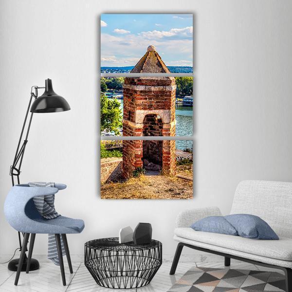 View Of Belgrade And River Sava Vertical Canvas Wall Art-3 Vertical-Gallery Wrap-12" x 25"-Tiaracle