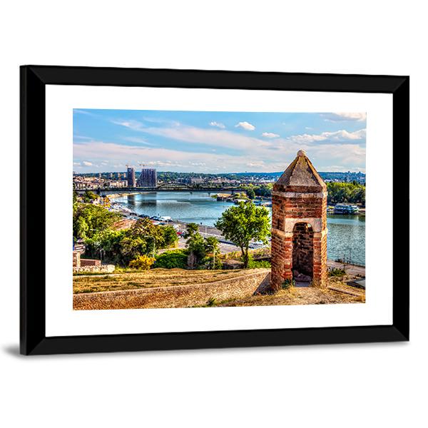 View Of Belgrade And River Sava Vertical Canvas Wall Art-3 Vertical-Gallery Wrap-12" x 25"-Tiaracle