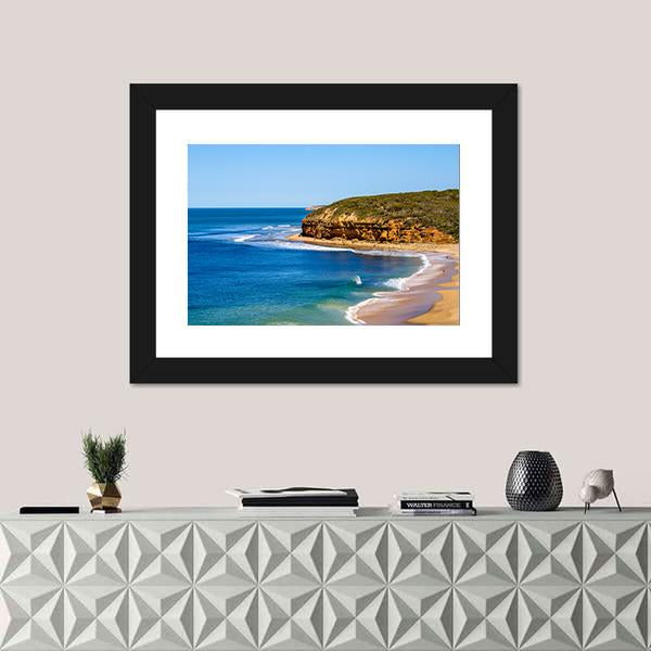 View Of Bells Beach Canvas Wall Art-1 Piece-Framed Print-20" x 16"-Tiaracle