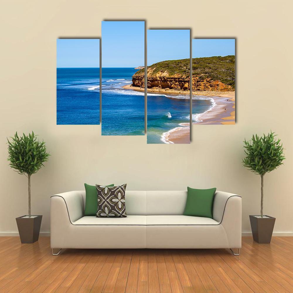 View Of Bells Beach Canvas Wall Art-4 Pop-Gallery Wrap-50" x 32"-Tiaracle