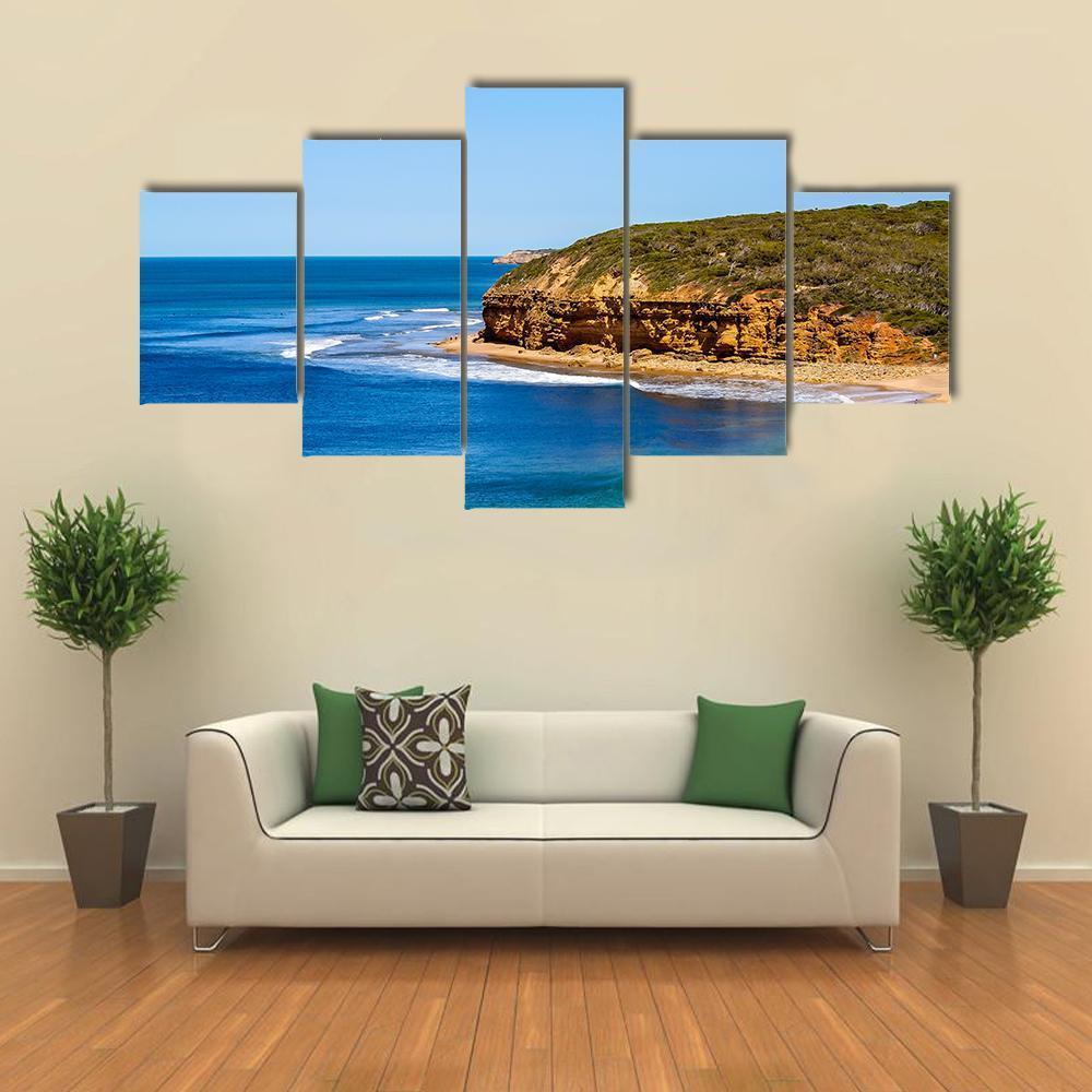 View Of Bells Beach Canvas Wall Art-5 Star-Gallery Wrap-62" x 32"-Tiaracle