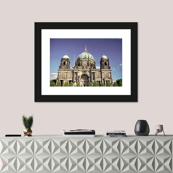 View Of Berlin Cathedral Canvas Wall Art-1 Piece-Framed Print-20&quot; x 16&quot;-Tiaracle