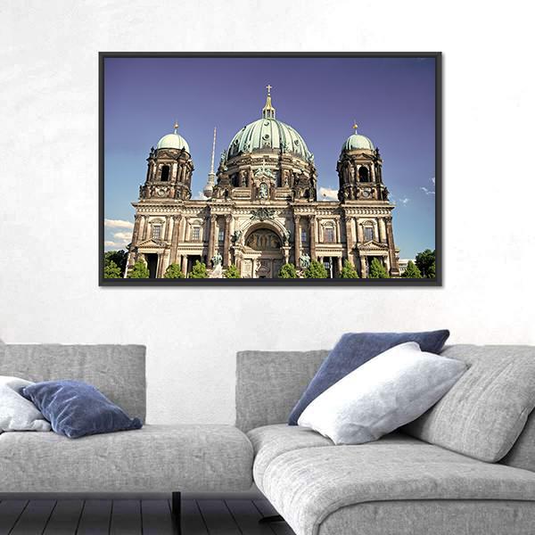 View Of Berlin Cathedral Canvas Wall Art-3 Horizontal-Gallery Wrap-25" x 16"-Tiaracle