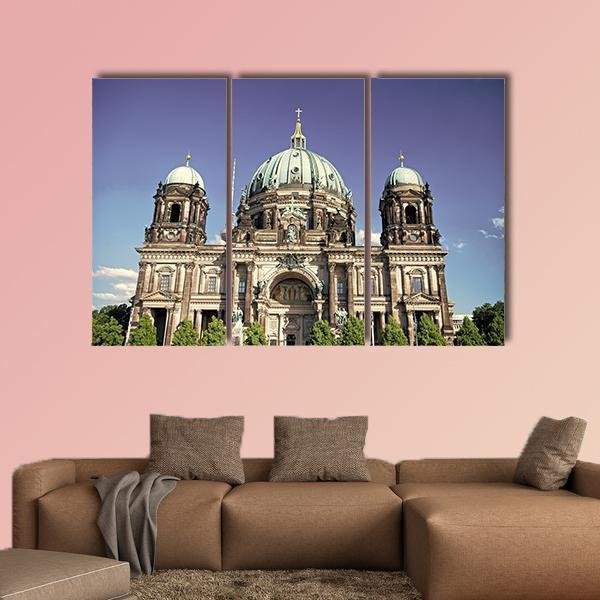 View Of Berlin Cathedral Canvas Wall Art-3 Horizontal-Gallery Wrap-37" x 24"-Tiaracle