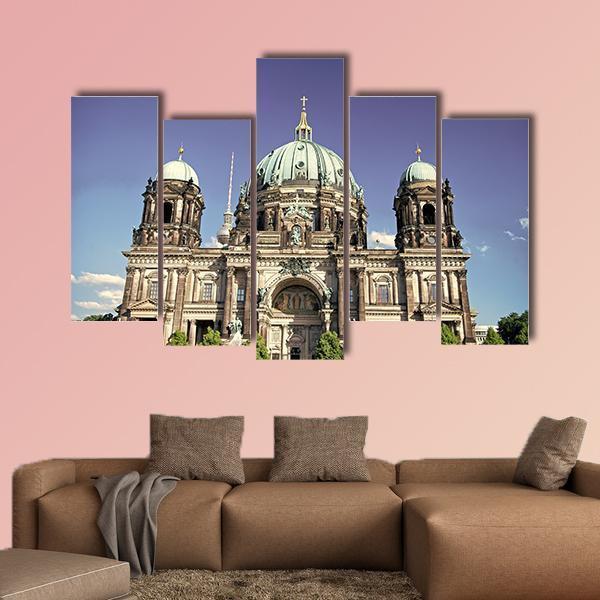View Of Berlin Cathedral Canvas Wall Art-5 Pop-Gallery Wrap-47" x 32"-Tiaracle