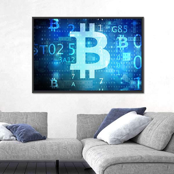 View Of Bitcoin Canvas Wall Art-5 Horizontal-Gallery Wrap-22" x 12"-Tiaracle