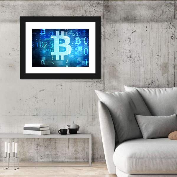 View Of Bitcoin Canvas Wall Art-5 Horizontal-Gallery Wrap-22" x 12"-Tiaracle