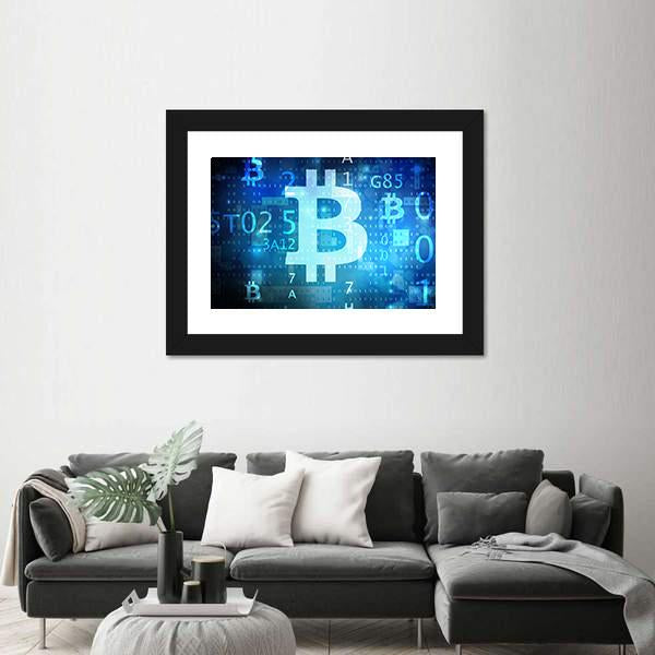 View Of Bitcoin Canvas Wall Art-3 Horizontal-Gallery Wrap-25" x 16"-Tiaracle