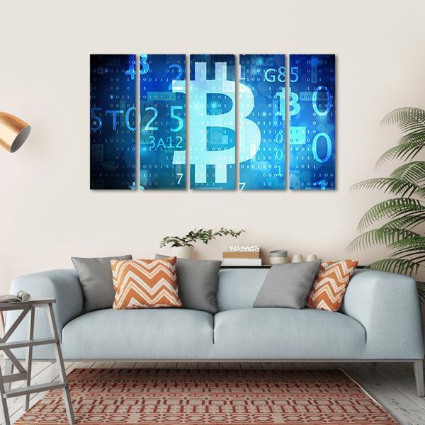 View Of Bitcoin Canvas Wall Art-5 Horizontal-Gallery Wrap-22" x 12"-Tiaracle