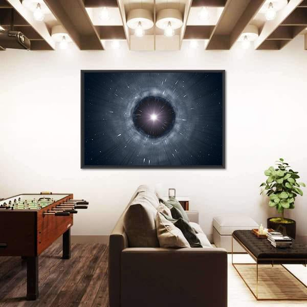 View Of Black Hole Canvas Wall Art-5 Horizontal-Gallery Wrap-22" x 12"-Tiaracle