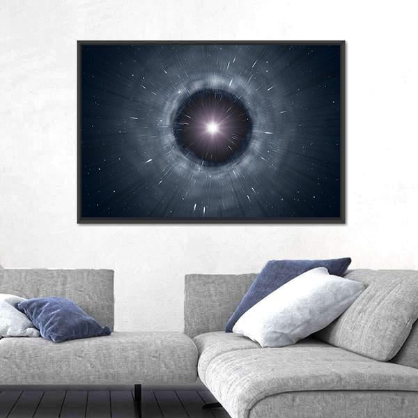 View Of Black Hole Canvas Wall Art-3 Horizontal-Gallery Wrap-25" x 16"-Tiaracle