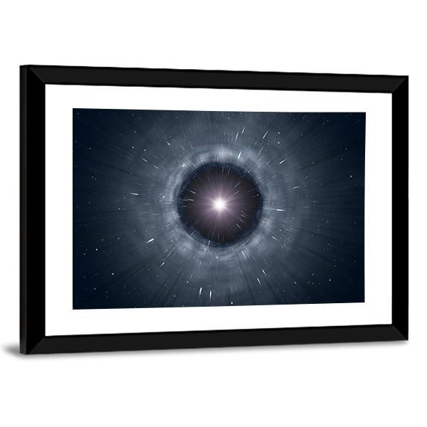 View Of Black Hole Canvas Wall Art-5 Horizontal-Gallery Wrap-22" x 12"-Tiaracle