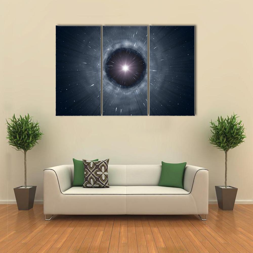 View Of Black Hole Canvas Wall Art-3 Horizontal-Gallery Wrap-37" x 24"-Tiaracle