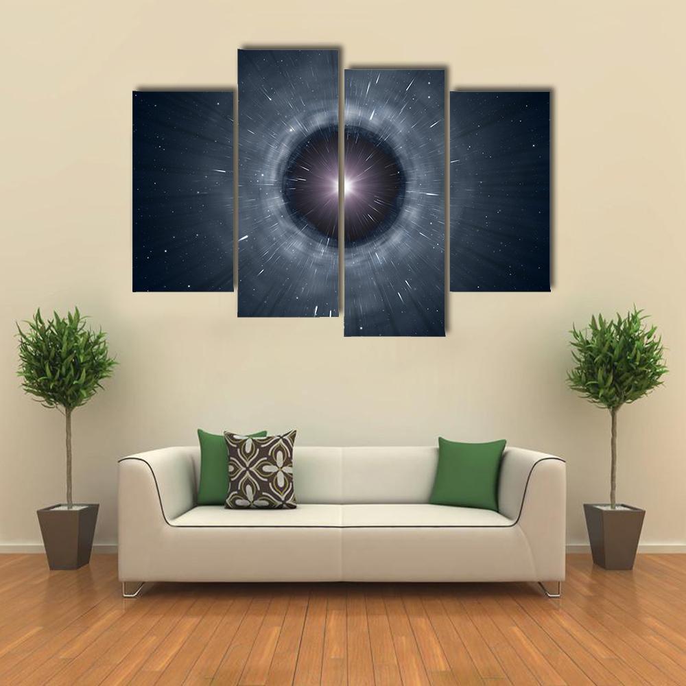 View Of Black Hole Canvas Wall Art-4 Pop-Gallery Wrap-50" x 32"-Tiaracle