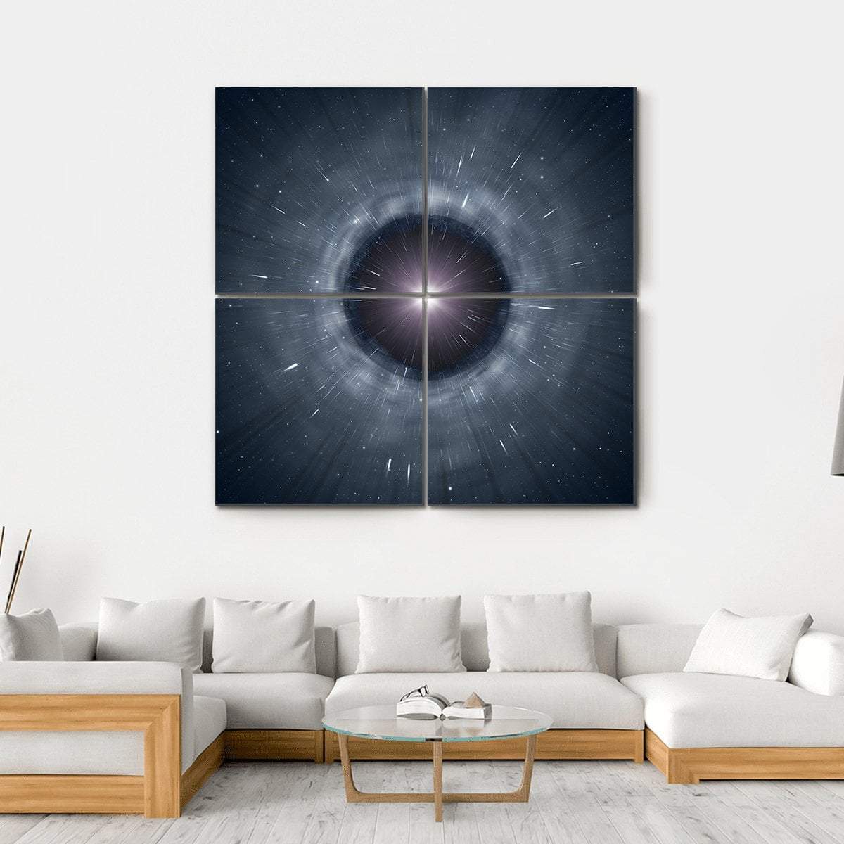 View Of Black Hole Canvas Wall Art-4 Square-Gallery Wrap-17" x 17"-Tiaracle