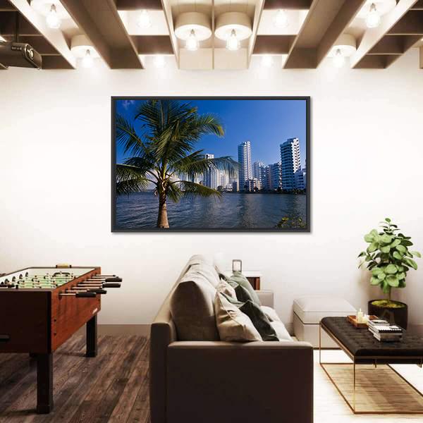 View Of Boca Grande In Cartagena De Indias Canvas Wall Art-5 Horizontal-Gallery Wrap-22" x 12"-Tiaracle