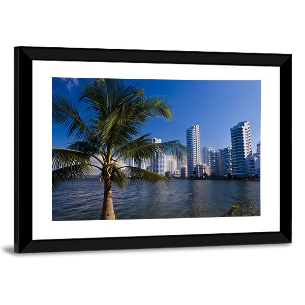 View Of Boca Grande In Cartagena De Indias Canvas Wall Art-5 Horizontal-Gallery Wrap-22" x 12"-Tiaracle