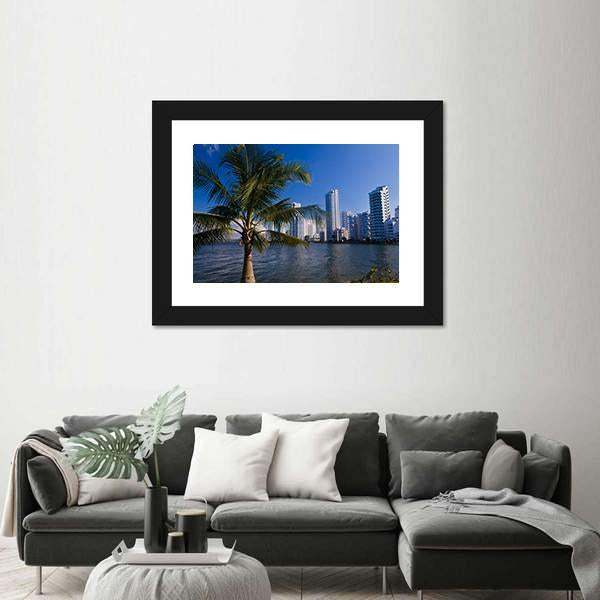 View Of Boca Grande In Cartagena De Indias Canvas Wall Art-5 Horizontal-Gallery Wrap-22" x 12"-Tiaracle