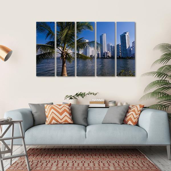 View Of Boca Grande In Cartagena De Indias Canvas Wall Art-5 Horizontal-Gallery Wrap-22" x 12"-Tiaracle