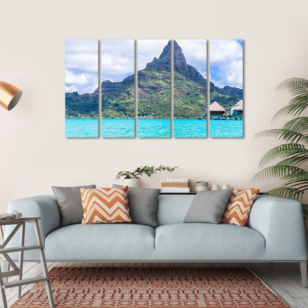 View Of Bora Bora Island Canvas Wall Art-5 Horizontal-Gallery Wrap-22" x 12"-Tiaracle