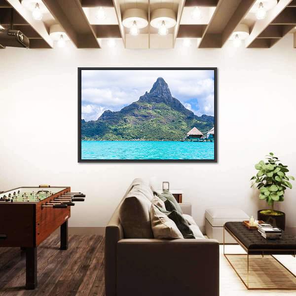 View Of Bora Bora Island Canvas Wall Art-5 Horizontal-Gallery Wrap-22" x 12"-Tiaracle