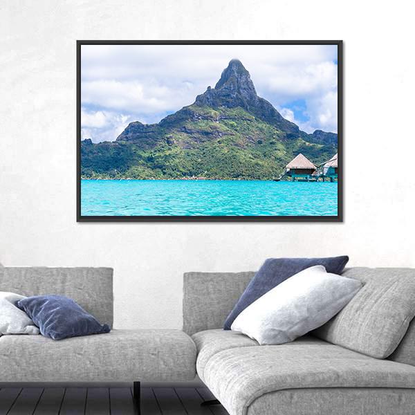 View Of Bora Bora Island Canvas Wall Art-5 Horizontal-Gallery Wrap-22" x 12"-Tiaracle