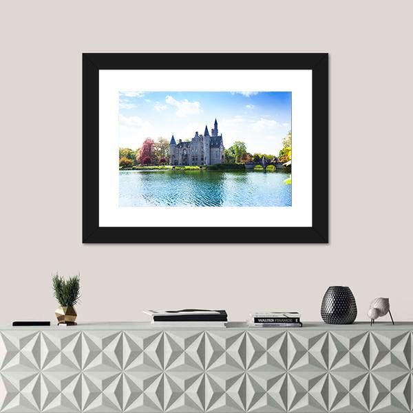 View Of Bornem Castle Panoramic Canvas Wall Art-1 Piece-36" x 12"-Tiaracle
