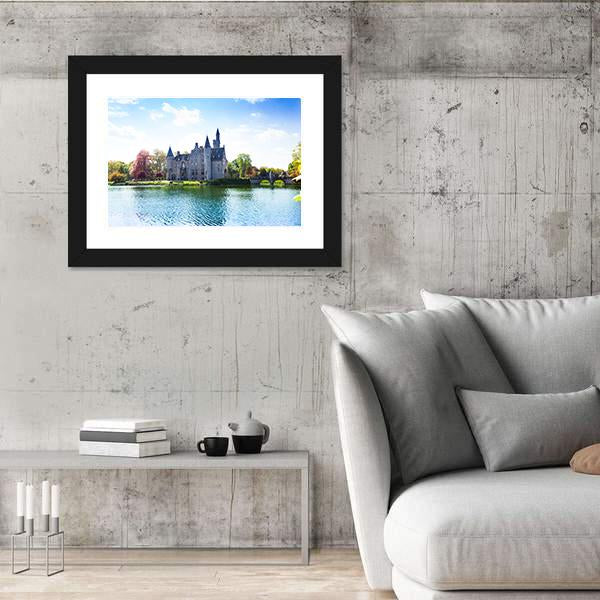 View Of Bornem Castle Panoramic Canvas Wall Art-1 Piece-36" x 12"-Tiaracle