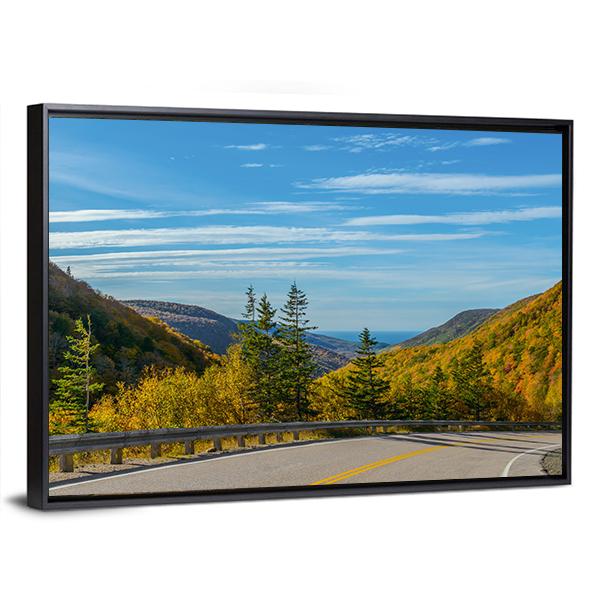 View Of Cabot Trail Highway In Canada Canvas Wall Art-3 Horizontal-Gallery Wrap-25" x 16"-Tiaracle