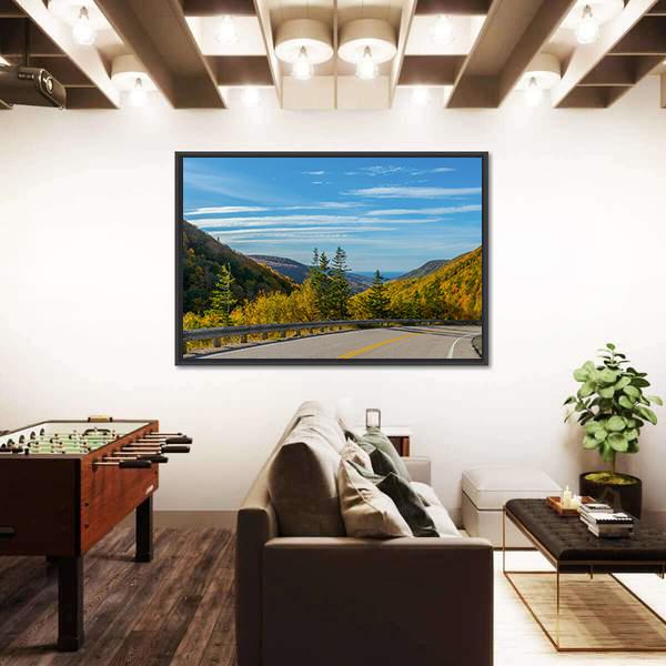 View Of Cabot Trail Highway In Canada Canvas Wall Art-3 Horizontal-Gallery Wrap-25" x 16"-Tiaracle