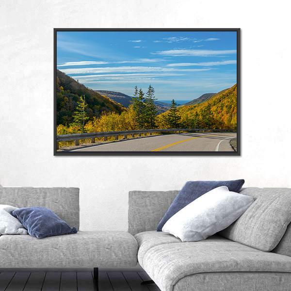 View Of Cabot Trail Highway In Canada Canvas Wall Art-3 Horizontal-Gallery Wrap-25" x 16"-Tiaracle