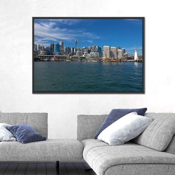 View Of Cape Bowling Green Lighthouse Canvas Wall Art-3 Horizontal-Gallery Wrap-25" x 16"-Tiaracle