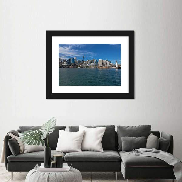 View Of Cape Bowling Green Lighthouse Canvas Wall Art-3 Horizontal-Gallery Wrap-25" x 16"-Tiaracle