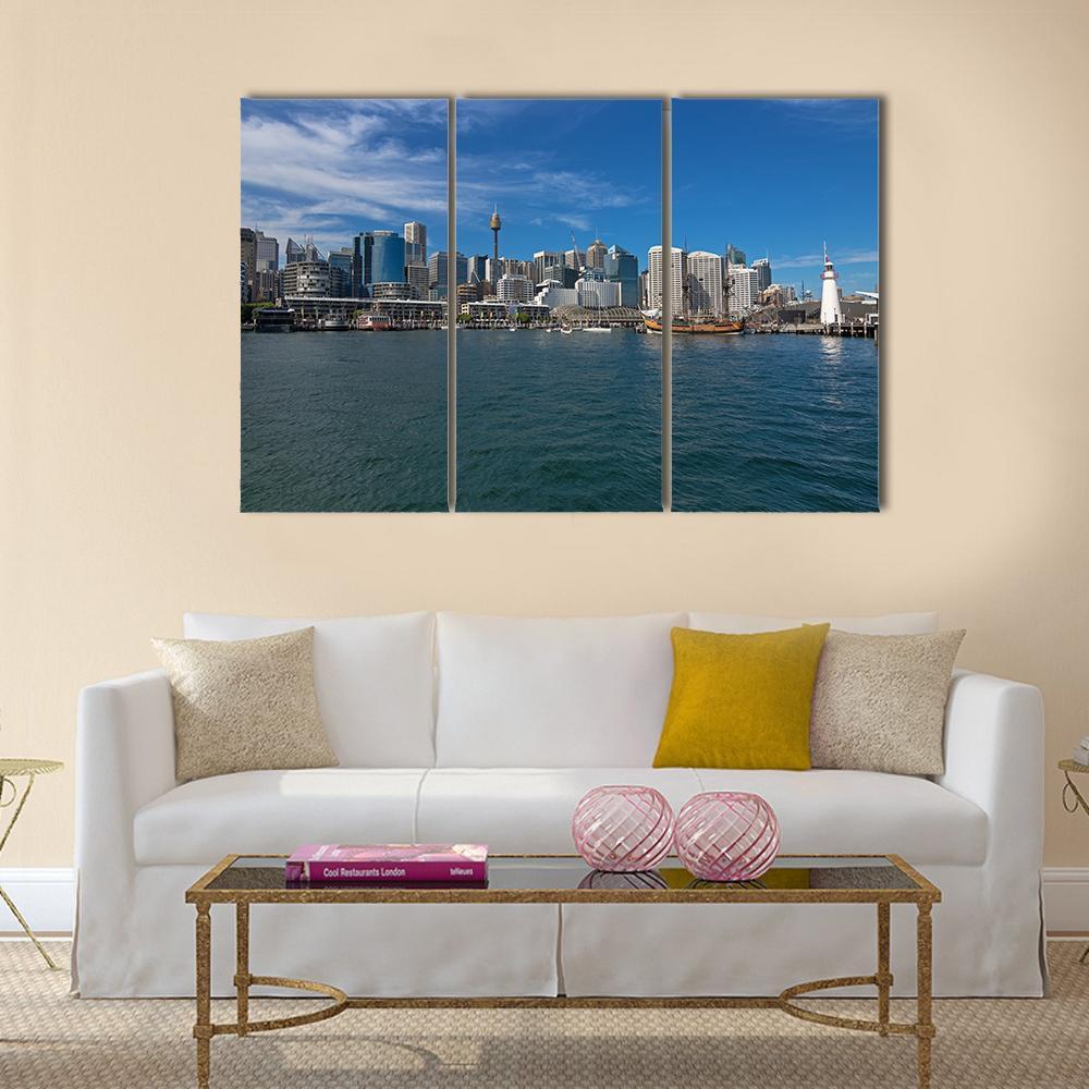 View Of Cape Bowling Green Lighthouse Canvas Wall Art-3 Horizontal-Gallery Wrap-37" x 24"-Tiaracle
