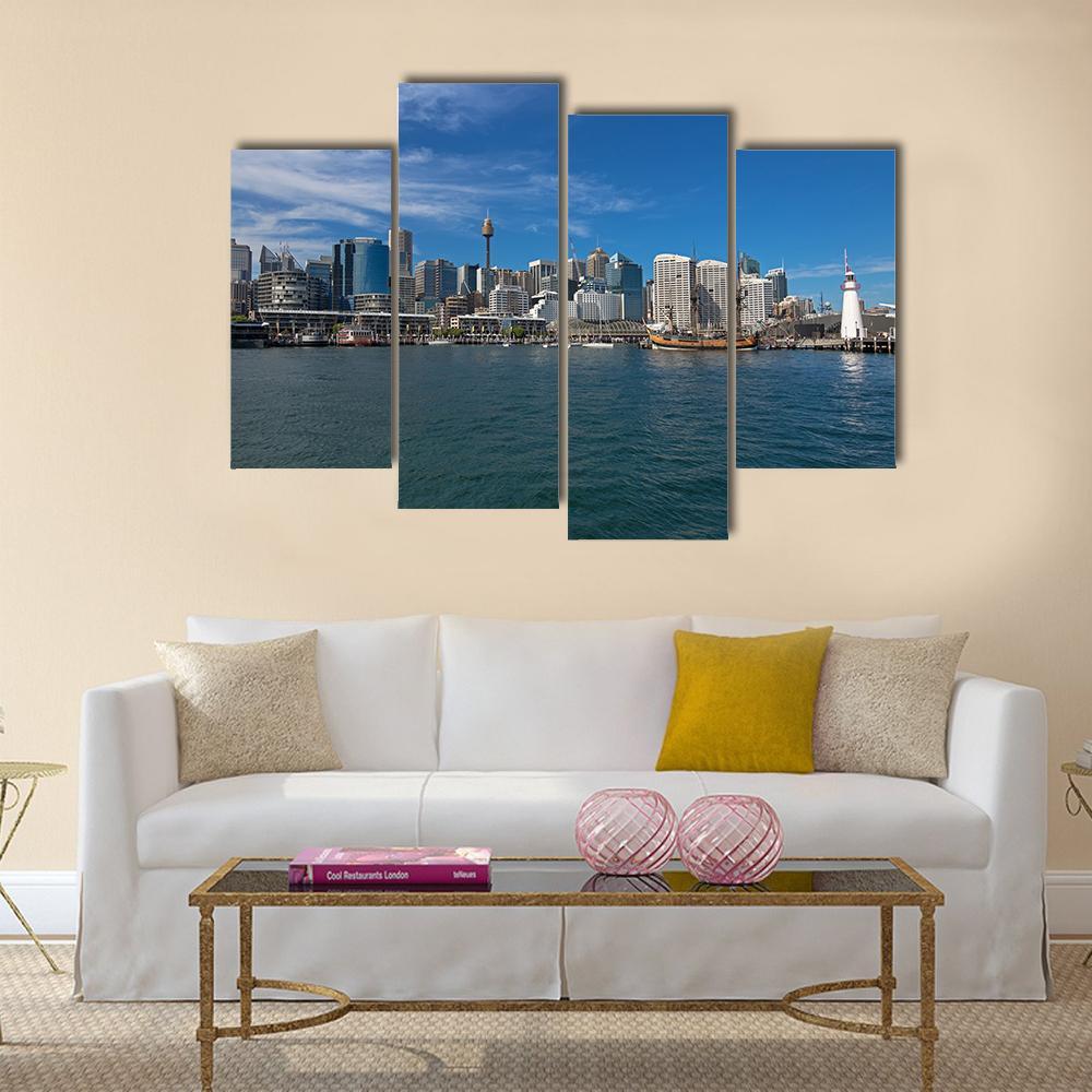 View Of Cape Bowling Green Lighthouse Canvas Wall Art-4 Pop-Gallery Wrap-50" x 32"-Tiaracle