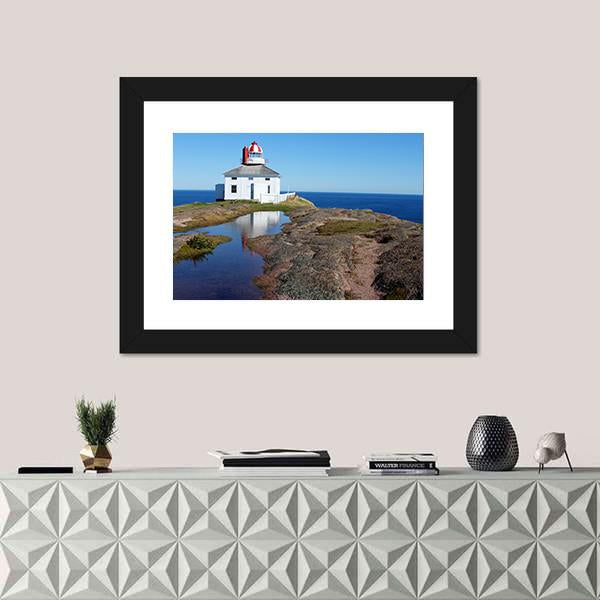 View Of Cape Spear In Canada Canvas Wall Art-1 Piece-Framed Print-20" x 16"-Tiaracle