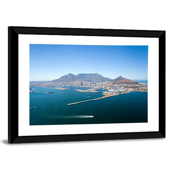 View Of Cape Town And Table Mountain Canvas Wall Art-3 Horizontal-Gallery Wrap-25" x 16"-Tiaracle