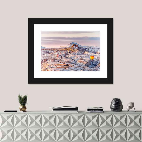 View Of Cappadocia In Turkey Canvas Wall Art-1 Piece-Framed Print-20" x 16"-Tiaracle