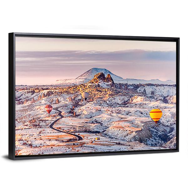 View Of Cappadocia In Turkey Canvas Wall Art-3 Horizontal-Gallery Wrap-25" x 16"-Tiaracle