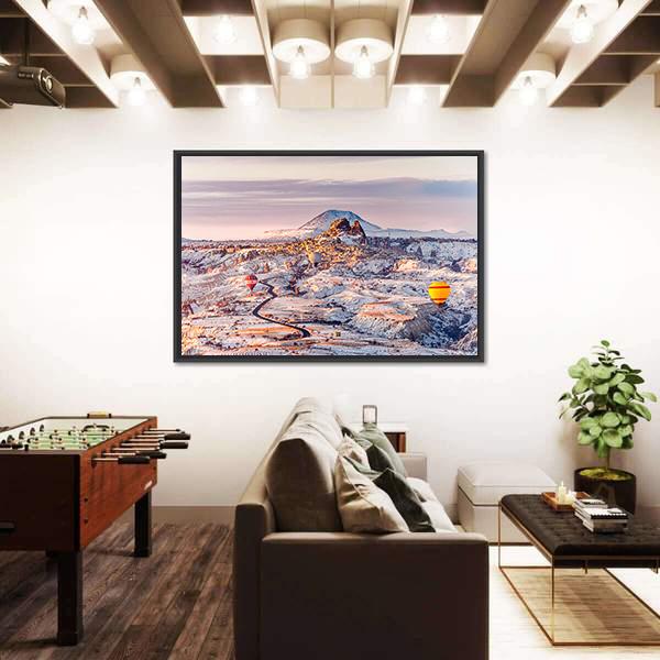 View Of Cappadocia In Turkey Canvas Wall Art-3 Horizontal-Gallery Wrap-25" x 16"-Tiaracle
