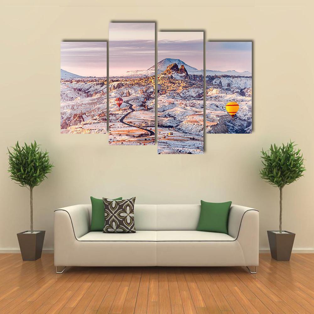 View Of Cappadocia In Turkey Canvas Wall Art-4 Pop-Gallery Wrap-50" x 32"-Tiaracle