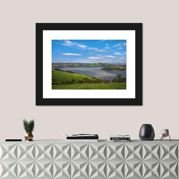 View Of Carquinez Strait Canvas Wall Art-1 Piece-Framed Print-20" x 16"-Tiaracle