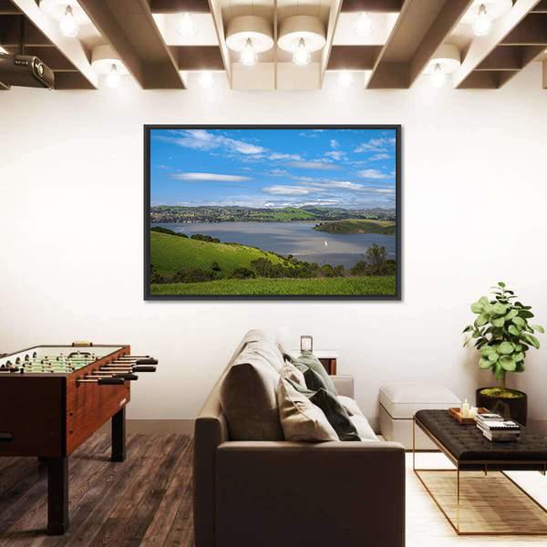 View Of Carquinez Strait Canvas Wall Art-3 Horizontal-Gallery Wrap-25" x 16"-Tiaracle