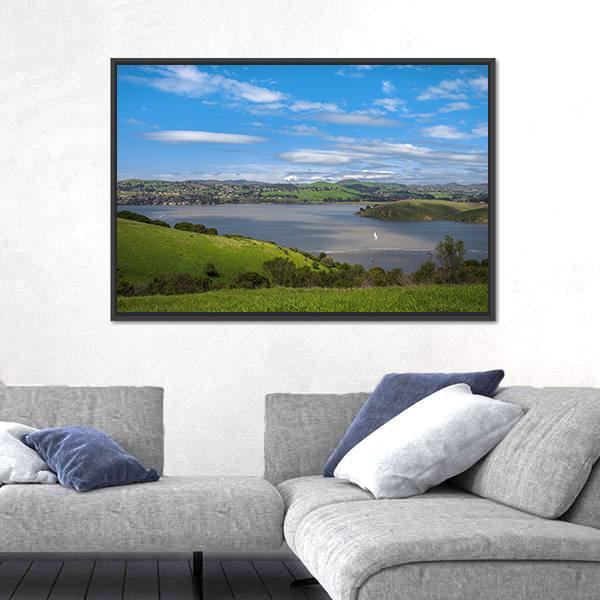 View Of Carquinez Strait Canvas Wall Art-3 Horizontal-Gallery Wrap-25" x 16"-Tiaracle